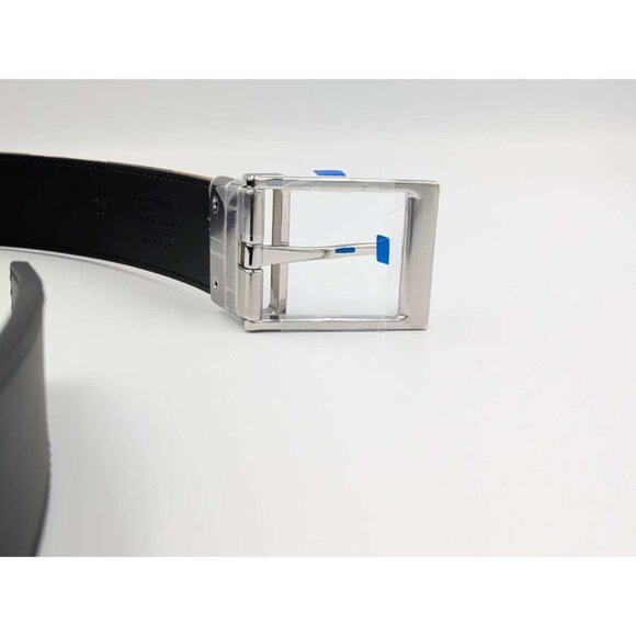 Burberry MB Louis35 Check Reversible Canvas Leather Belt Taupe Brown 90cm 808457 - Picture 5 of 12